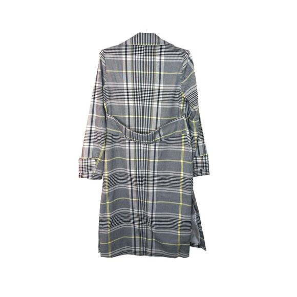 Avec Les Filles Plaid Coat Small Shoulder Pads Black Yellow Jacket Sz XS - Picture 4 of 16